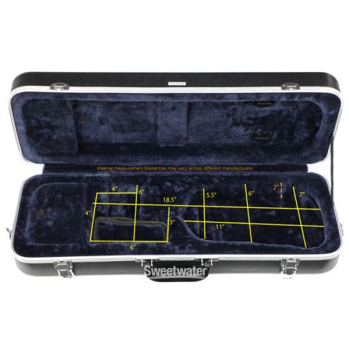  Howard Core CC400 Oblong Thermoplastic Violin Case - 1/4 Size