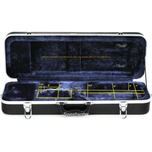  Howard Core CC400 Oblong Thermoplastic Violin Case - 1/4 Size