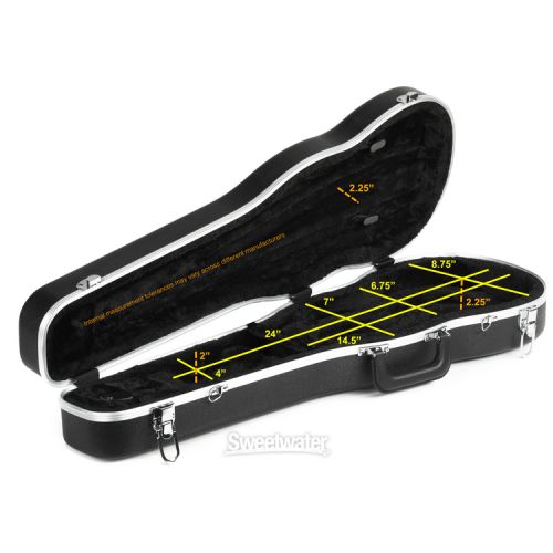  Howard Core CC400S Thermoplastic Suspension Violin Case - Black, 4/4 Size