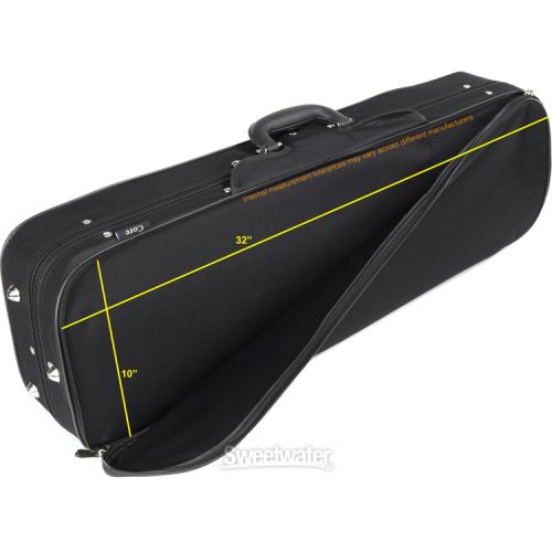  Howard Core CC498 Oblong Violin Case - Black, 4/4 Size