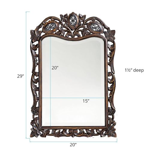  Howard Elliott Collection Howard Elliott 4085W St. Agustine Mirror, White