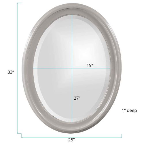  Howard Elliott Collection Howard Elliott George Oval Hanging Wall Mirror, Oil Rubbed Bronze Wood Frame