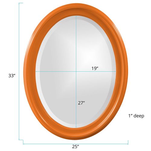  Howard Elliott Collection Howard Elliott George Oval Hanging Wall Mirror, Oil Rubbed Bronze Wood Frame