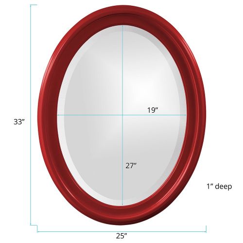  Howard Elliott Collection Howard Elliott George Oval Hanging Wall Mirror, Oil Rubbed Bronze Wood Frame