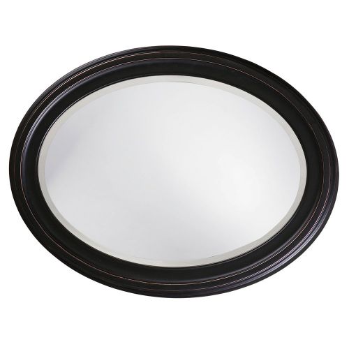  Howard Elliott Collection Howard Elliott George Oval Hanging Wall Mirror, Oil Rubbed Bronze Wood Frame