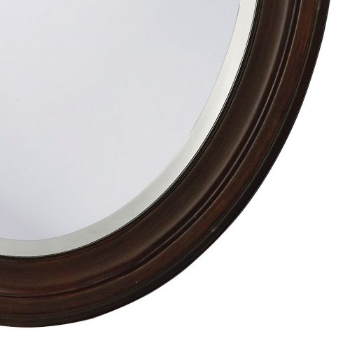  Howard Elliott Collection Howard Elliott George Oval Hanging Wall Mirror, Oil Rubbed Bronze Wood Frame