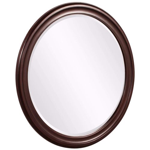  Howard Elliott Collection Howard Elliott George Oval Hanging Wall Mirror, Oil Rubbed Bronze Wood Frame