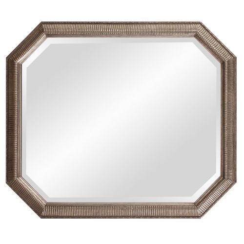  Howard Elliott Collection Howard Elliott 92091 Virginia Octagonal Mirror, Silver