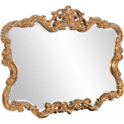  Howard Elliott Collection Howard Elliott Talida Mirror, Ornate Wall Focal Point, Resin Frame, Gold, 27 Inch x 38 Inch x 1 Inch