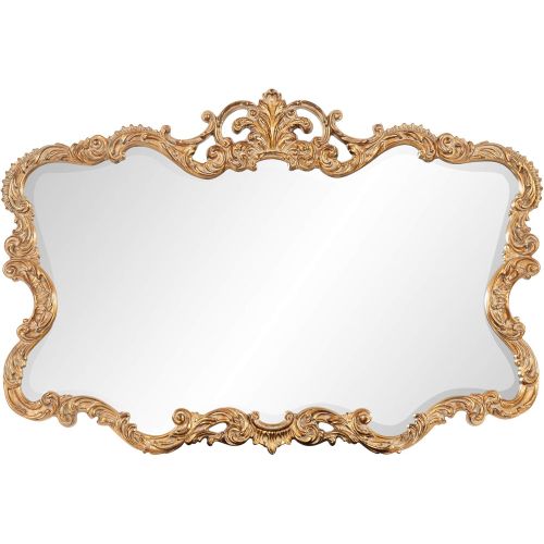  Howard Elliott Collection Howard Elliott Talida Mirror, Ornate Wall Focal Point, Resin Frame, Gold, 27 Inch x 38 Inch x 1 Inch