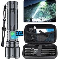 Flashlights 20000 High Lumens Rechargeable - 1500 Meters Long Beam Super Bright LED Flash Light with Power Display & IPX5 Waterproof for Camping, 20H Runtime,5 Modes,Zoomable Handheld Flashlight