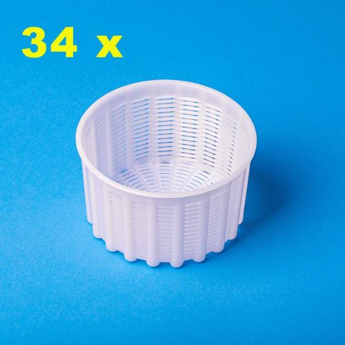  Hozprom Cheese Molds Manufacturer Set of 34 Cheese making Molds 0.6 L | Professional Basket Mold for cheesemaking | Cheesemaking from Cow and Goat Milk. Cheese making supplies from the manufacturer