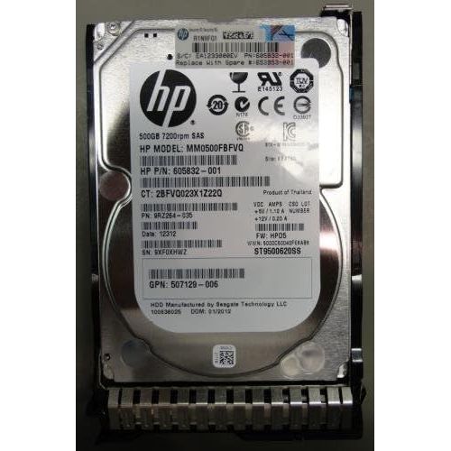  653953-001 HPE 500GB 7.2K 6G SFF SAS SC Hard Drive