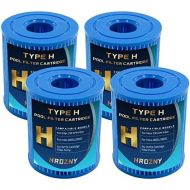 Hrozny Type H Replacement Pool Filter,Pool Filter Cartridge for Intex 330 GPH Filter Pump 28601/28602/29007E(4 Pack)