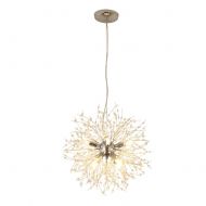 Hsyile Lighting KU300199 Art Creative Modern Dandelion-Shaped Crystal Chandelier for Living Room,Bedroom,Office,Sputnik Chandelier 8 Lights