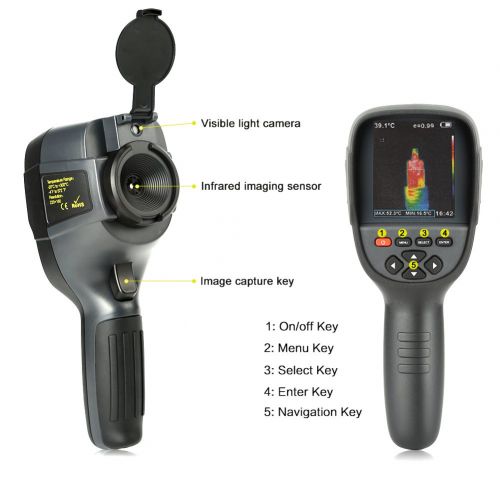  Hti Handheld Portable Infrared Thermal Imager & Visible Light Camera with IR Resolution 220160 Pixels Thermal Imager Camera