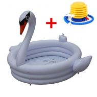 HuLorry Portable Giant Inflatable Swimming Pool for Baby Kids, Inflatable Swan Shaped Paddling Pool for Summer Party, Outdoors Sport Play Toys Garden Swimming Pool for Family/Kids,