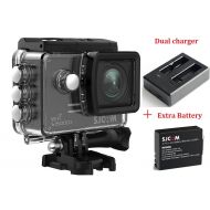 HuRoyal SJCAM SJ5000X Kits{Including Extra Battery,Dual Slot Charger} SJ5000X Elite WiFi 4K 24fps 2K30fps Gyro Sports DV 2.0 LCD NTK96660 Diving 30m Waterproof Action Camera (Black)