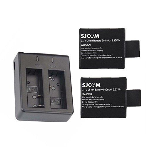  HuRoyal SJCAM SJ5000X Kits{Including Extra Battery,Dual Slot Charger} SJ5000X Elite WiFi 4K 24fps 2K30fps Gyro Sports DV 2.0 LCD NTK96660 Diving 30m Waterproof Action Camera (Black)