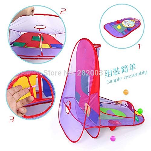  HuWang2 3in1 Shoot Basketball Play Tent Portable Easy fold Shooting Tent,Childrens Ball Scoring Compete Game Lawn Beach Sport