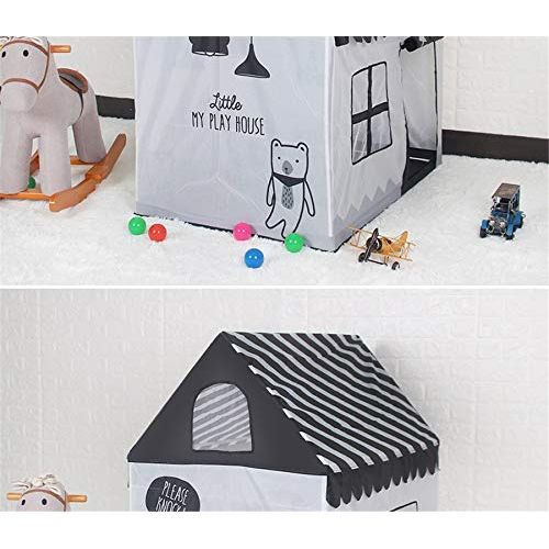  HuWang2 Play Tent Portable Foldable Ball Pool Pit Indoor Outdoor Simulation House Black and White Gifts for Kids Children