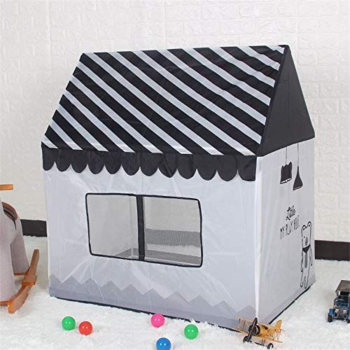  HuWang2 Play Tent Portable Foldable Ball Pool Pit Indoor Outdoor Simulation House Black and White Gifts for Kids Children