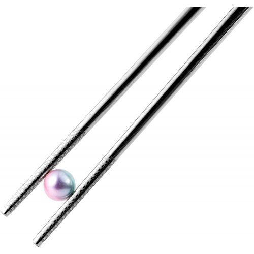  [아마존베스트]HuaLan Metal Alloy Chopsticks Stainless Steel Lightweight Chopsticks 5 Pairs Gift Set