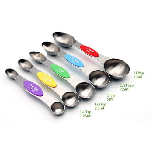  Huaishu Stainless Steel Double-Head Measuring Spoon Set of Five Seasoning Spoon Baking Scale Meter Measuring Spoon