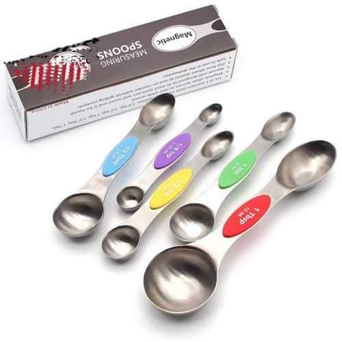  Huaishu Stainless Steel Double-Head Measuring Spoon Set of Five Seasoning Spoon Baking Scale Meter Measuring Spoon