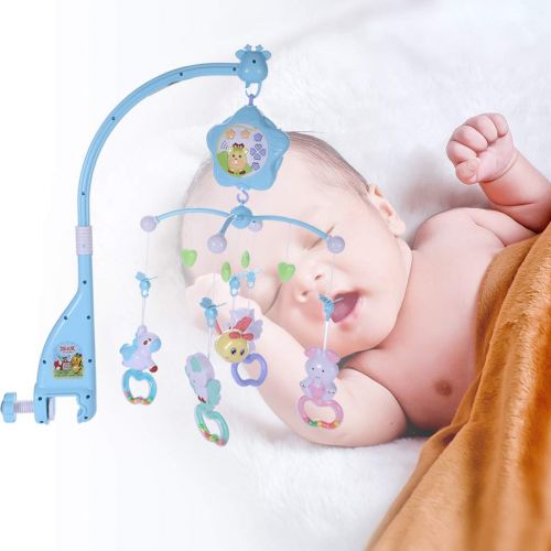  Huangou Baby Mobile for Crib, Crib Toys with Music and Lights, Remote, Stand, Holder, Carrier, lamp, Projector for Pack and Play. Crib Mobile for boy Kid kit, Materials:ABS+Plastic (0-2yea