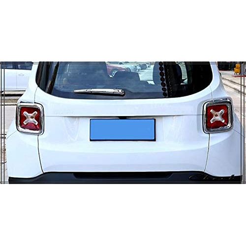  Huanlovely: Hot! for Jeep Renegade 2015 2016 ABS Chrome Rear Tail Light Lamp Taillight Cover Trim Frame Sticker Car Styling Auto Accessories