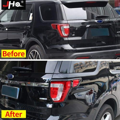  Huanlovely ABS Rear Tail Lamp Garnish Cover Trim for Ford Explorer 2016-2018 2017 Car Exterior Styling Accessories Decoration Black