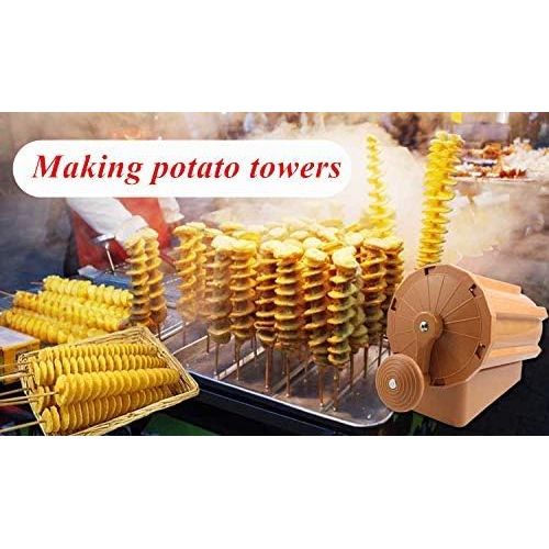  Huanyu Commercial & Household Hand Tornado Potato Slicer Cutter Stainless Steel Spiral Potato Chips Making Machine