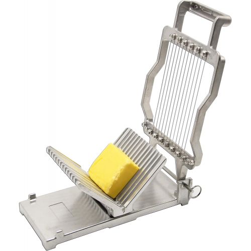  Huanyu Commercial Stainless Steel Cheese Slicer 1cm&2cm Cheeser Butter Cutting Board Machine Wire Making Dessert Blade Durable Kitchen Cooking Baking Tool