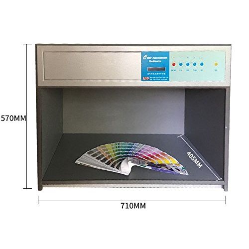  Huanyu Color Assessment Cabinet Color Controller Light Box for Textile, Printing Color Matching Cabinet 4 Light Sources: D65 TL84 UV F