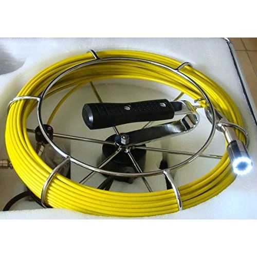  Huanyu 30m fiberglass rod cable pipe camera underwater camera Cave Detector inspection camera Drain Pipe Inspection Color Camera System with Video Recording System
