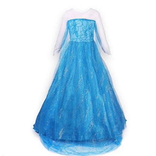  Huaqisen Elsa Dress Toddlers Dress Up Princess Halloween Costume for Girls Party Dresses