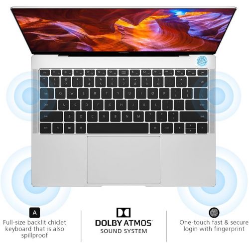 화웨이 Huawei MateBook X Pro Signature Edition Thin & Light Laptop, 13.9 3K Touch, 8th Gen i5-8250U, 8 GB RAM, 256 GB SSD, 3:2 Aspect ratio, Office 365 Personal Included, Mystic Silver -