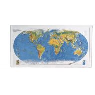Hubbard Scientific World Relief Map, 38 Width x 20 Height