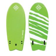 Hubboards Hubblite Twin Fish Bodyboard/Soft Surfboard w/Leash and Fins 54