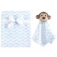 Hudson Baby Unisex Baby Plush Blanket with Security Blanket, Monkey 2 Piece, One Size