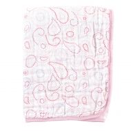 Hudson Baby 2-Layer Muslin Stroller Blanket, Pink Paisley, 46 x 46