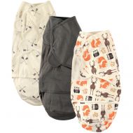 Hudson Baby Swaddle Wrap, Woodland Creatures, 0-3 Months