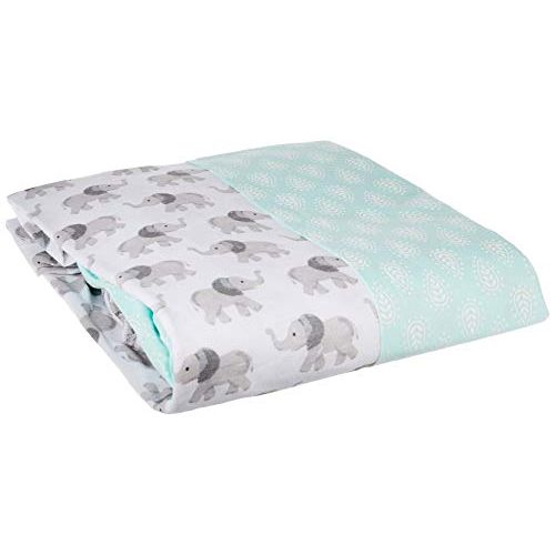  Hudson Baby Unisex Baby Cotton Fitted Crib Sheet, Gray Elephant, One Size