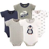 Hudson+Baby Hudson Baby Unisex Baby Cotton Bodysuits, Chill Dude 5 Pack, 9-12 Months (12M)