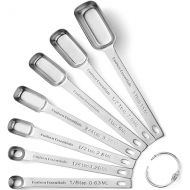 Hudson Essentials Stainless Steel Measuring Spoons Set for Dry or Liquid - Fits in Spice Jars - Set of 7