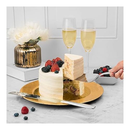  Hudson Essentials Hammered 18/10 Stainless Steel Cake Knife & Cake Server Set