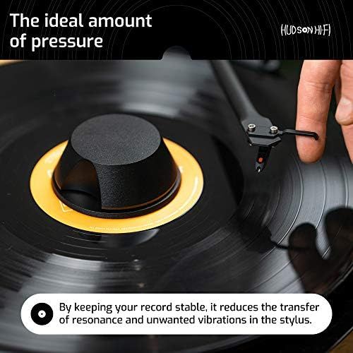  Visit the Hudson Hi-Fi Store Record Weight Stabilizer with Protective Leather Pad  Vinyl Turntable Weight  Durable & Stylish LP Stabilizer  Fits on Any Turntable (LittleBen, Black)