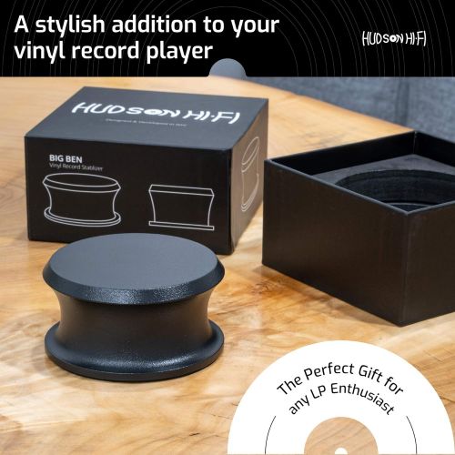  Visit the Hudson Hi-Fi Store Record Weight Stabilizer with Protective Leather Pad  Vinyl Turntable Weight  Durable & Stylish LP Stabilizer  Fits on Any Turntable (BigBen, Black)