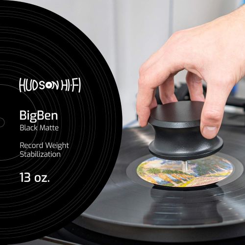  Visit the Hudson Hi-Fi Store Record Weight Stabilizer with Protective Leather Pad  Vinyl Turntable Weight  Durable & Stylish LP Stabilizer  Fits on Any Turntable (BigBen, Black)